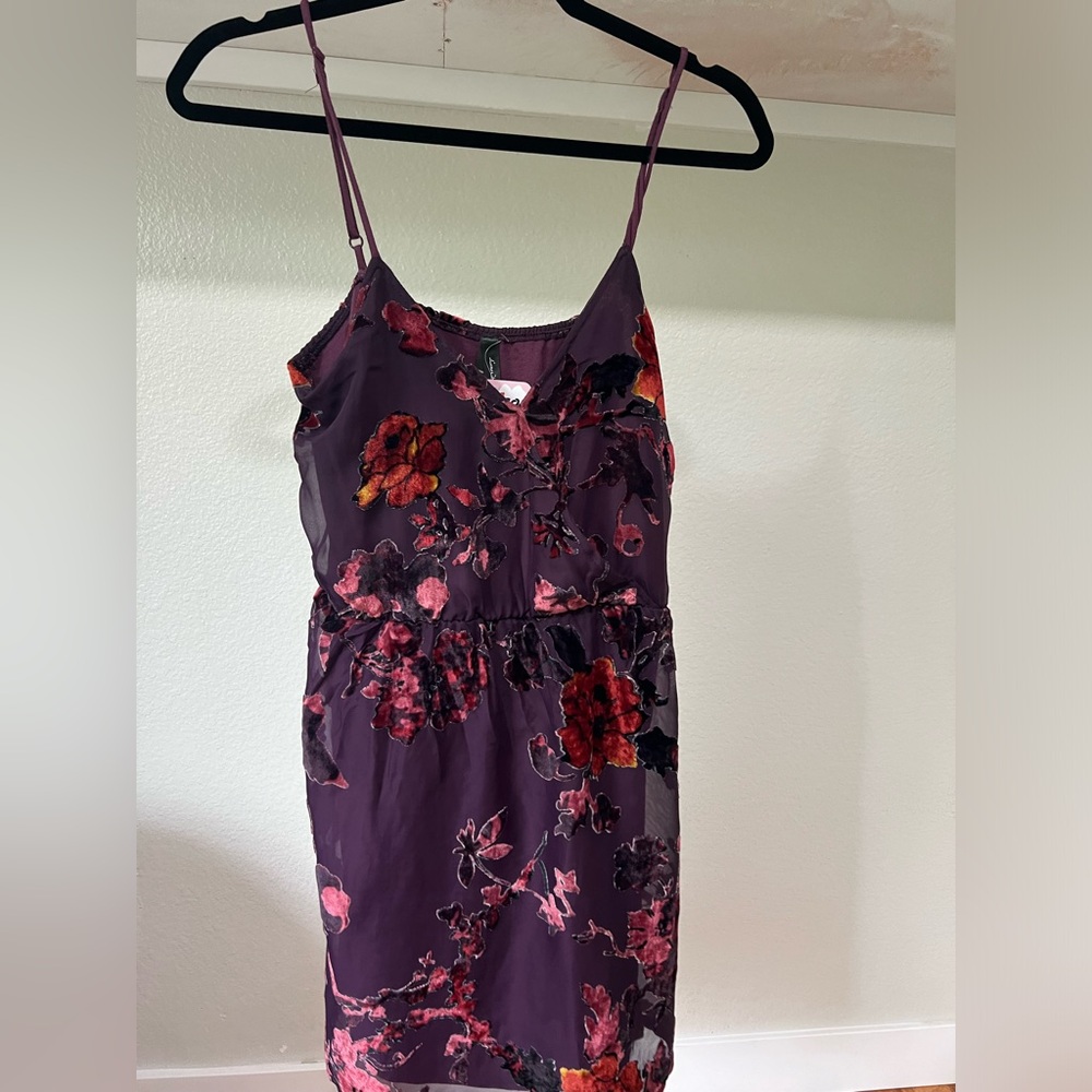 Purple Floral Dress in Medium